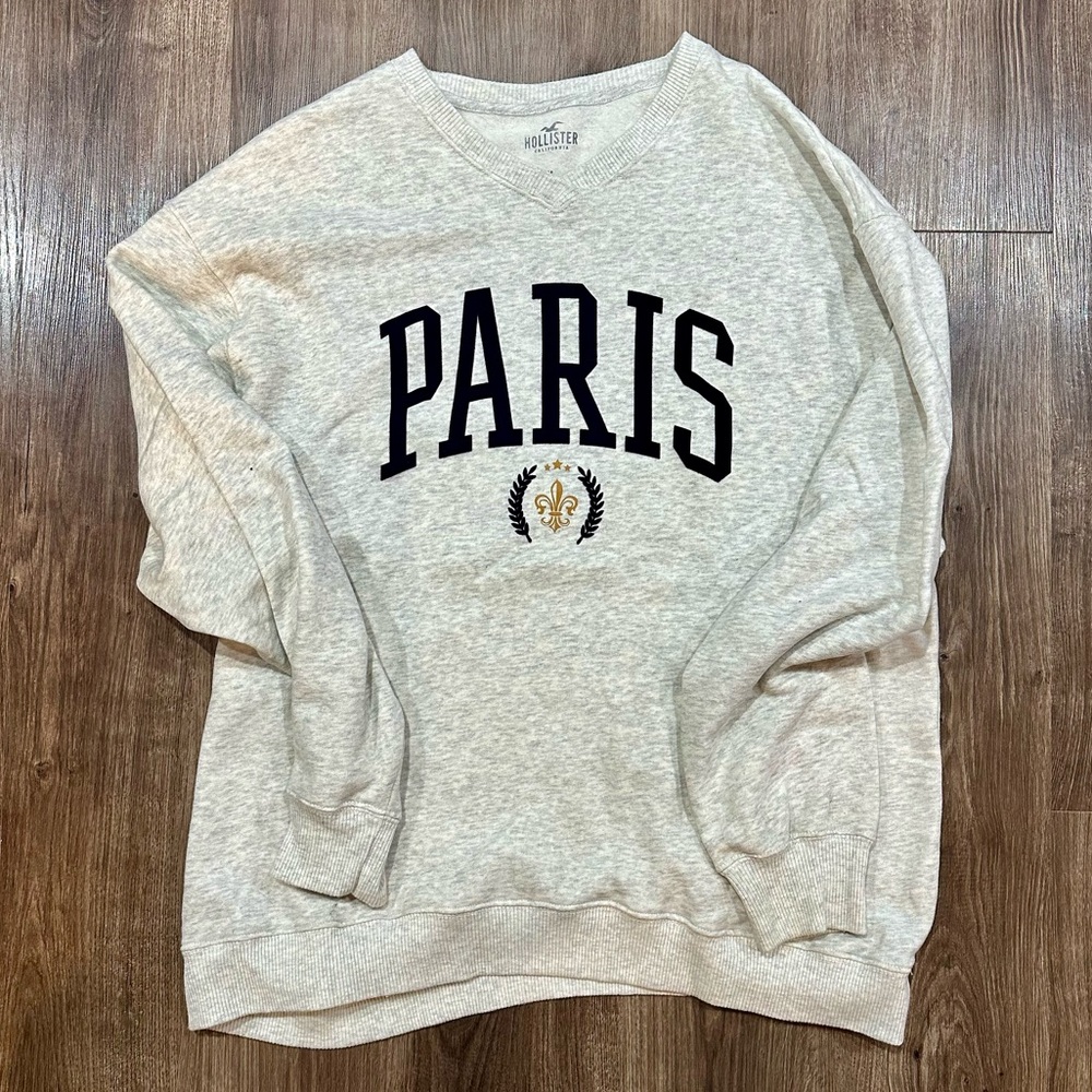 Hollister Women’s Paris Sweatshirt - Gray - Size M